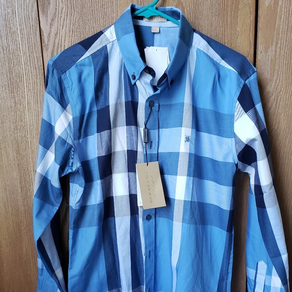 burberry brit men's long sleeve shirt